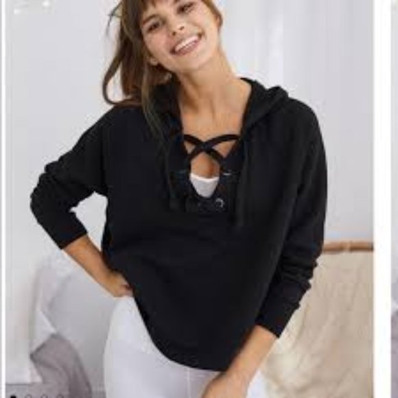 aerie Tops - Aerie lace up hoodie